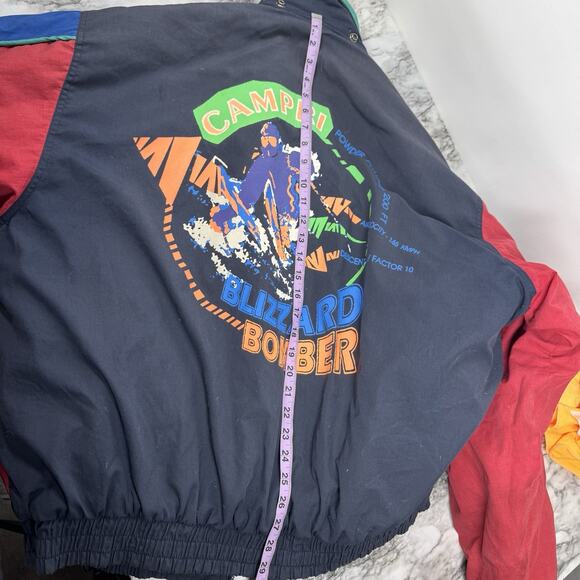 VTG 90s Campri Jacket Mens XL Puffer Action Ski Wear Snow Snowboard Bomber Coat - Picture 5 of 11